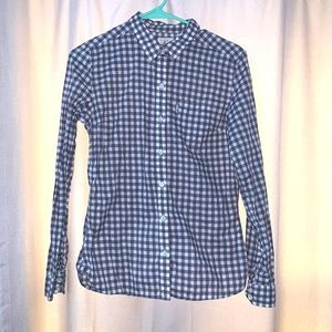 Grey plaid Levi’s button down shirt S